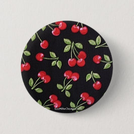 Bóton Redondo 5.08cm Rab billy Rockabilly Red Cherries em presentes pre