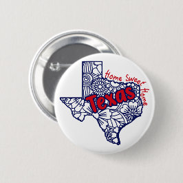 Bóton Redondo 5.08cm Rabiscos Florais do Texas  