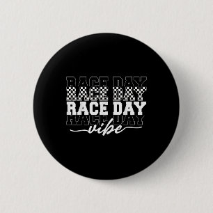 Bóton Redondo 5.08cm Race Day Vibes Checkered Coquette Arco Racing M
