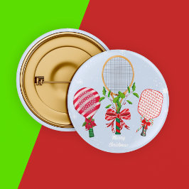 Bóton Redondo 5.08cm Racquet de Natal de Tênis, Paddle e Pickleball 