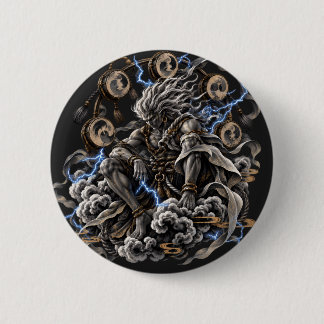Bóton Redondo 5.08cm Raijin Azul