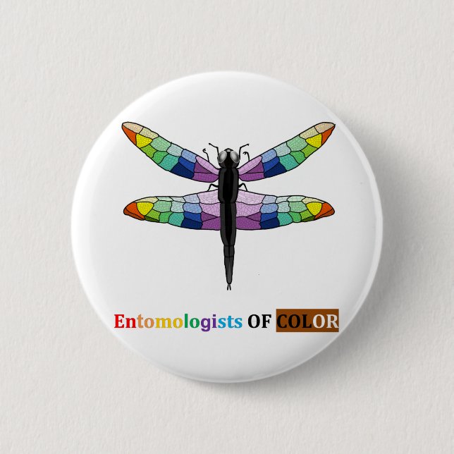 Bóton Redondo 5.08cm Rainbow Dragonfly (Frente)