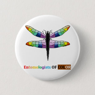 Bóton Redondo 5.08cm Rainbow Dragonfly