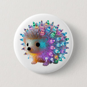 Bóton Redondo 5.08cm Rainbow Hedgehog Delight
