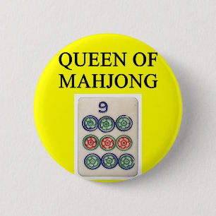 Bóton Redondo 5.08cm Rainha de MAHJONG