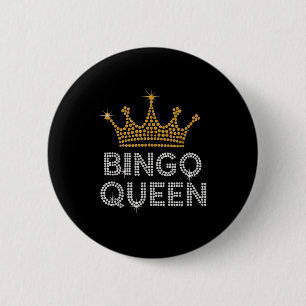 Bóton Redondo 5.08cm Rainha do Bingo Jogadora de Bingo Festa do Jogo Di