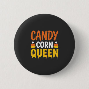Bóton Redondo 5.08cm Rainha do Candy Corn Gráfico de Halloween_1