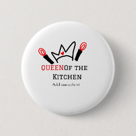 Bóton Redondo 5.08cm Rainha do cozinhar do cozinheiro da cozinha