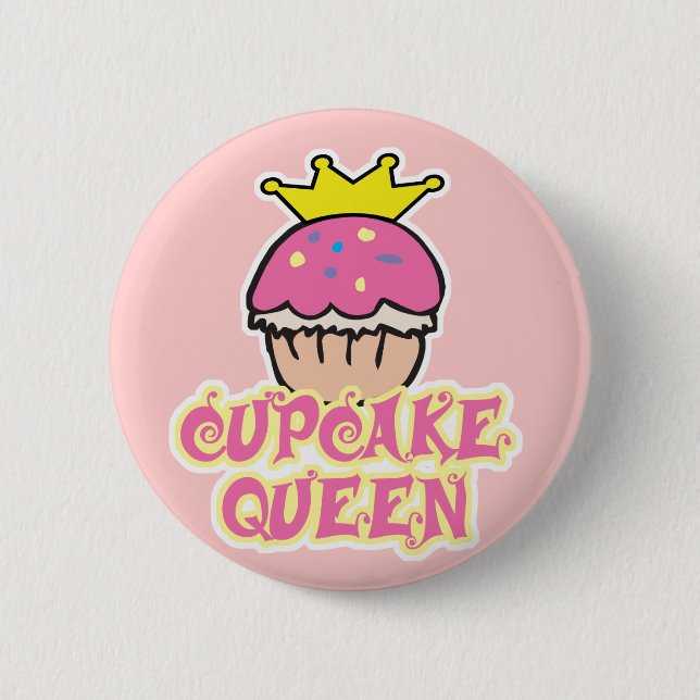 Bóton Redondo 5.08cm Rainha do Cupcake (Frente)