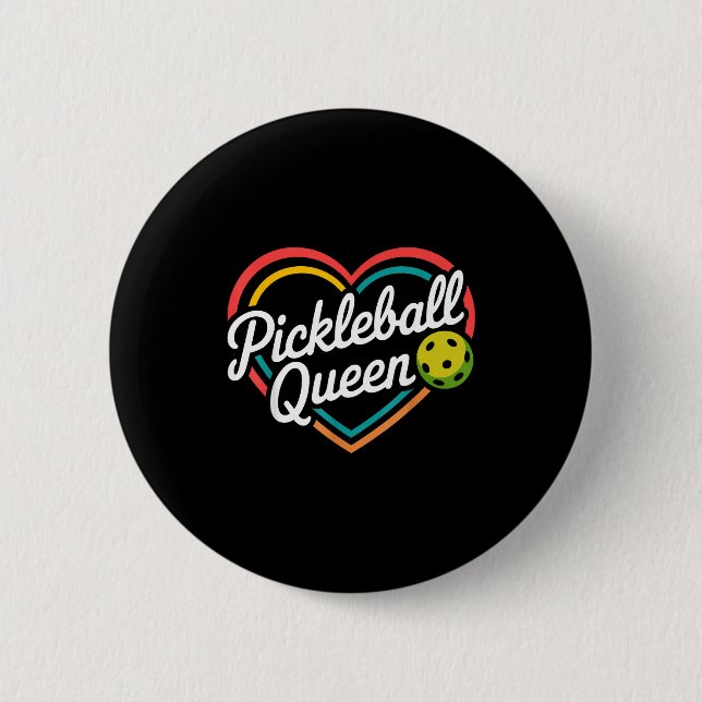 Bóton Redondo 5.08cm Rainha do pickleball  (Frente)