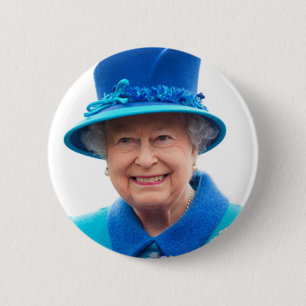 Bóton Redondo 5.08cm Rainha Elizabeth de Inglaterra