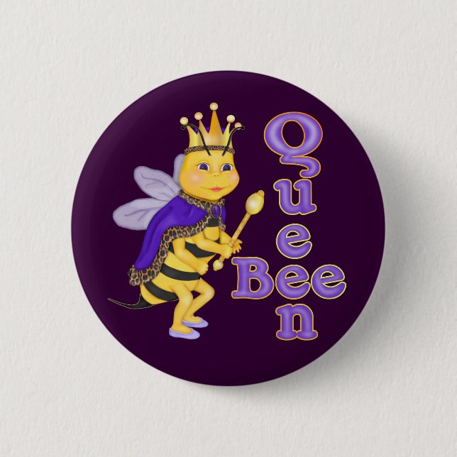 Bóton Redondo 5.08cm Rainha Engraçada Bee (Frente)