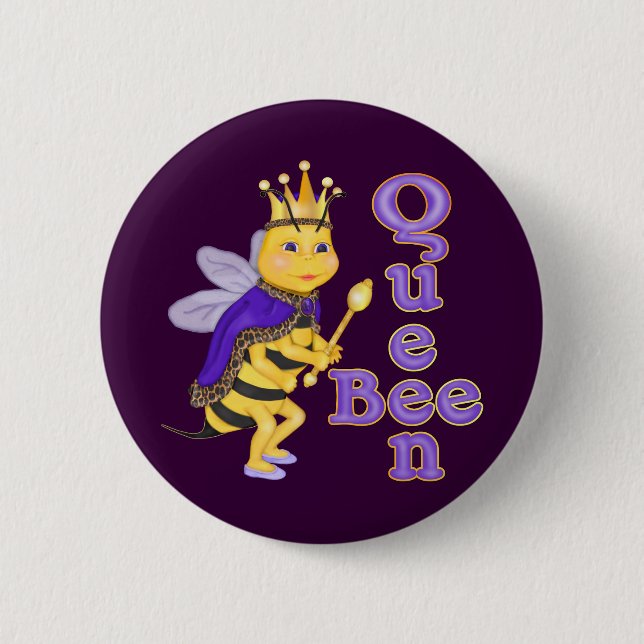 Bóton Redondo 5.08cm Rainha Engraçada Bee (Frente)