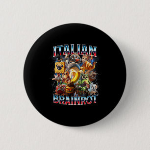 Bóton Redondo 5.08cm Raiz Do Cérebro Italiano Brainrot Engraçado Memóri