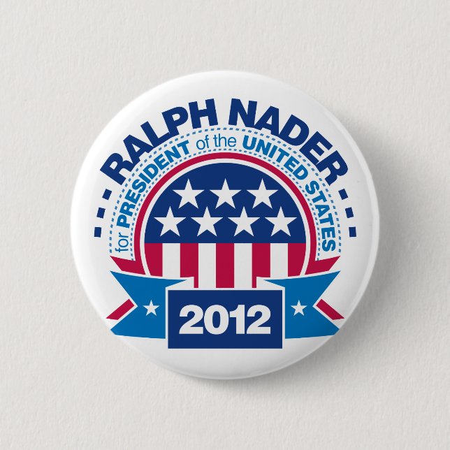 Bóton Redondo 5.08cm Ralph Nader para o presidente 2012 (Frente)