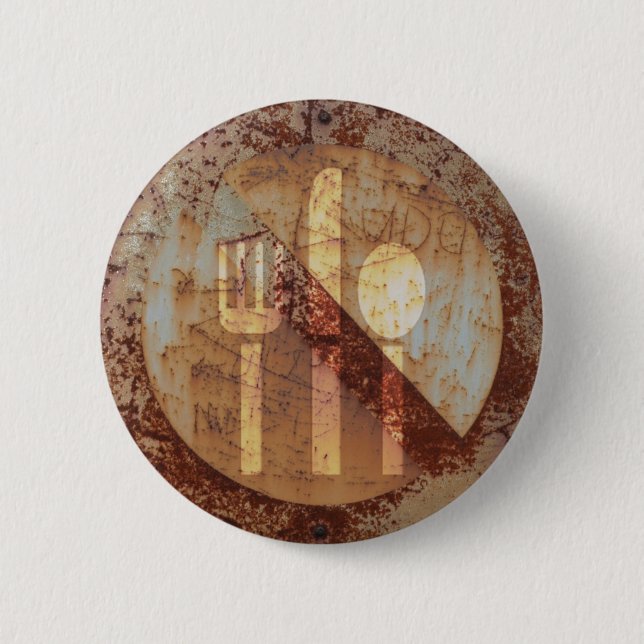 Bóton Redondo 5.08cm Rammadan nenhum botão muçulmano comer (Frente)