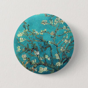 Bóton Redondo 5.08cm Ramos de Van Gogh com o botão da flor da amêndoa