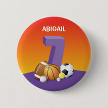 Rapariga 7 Birthday Sports Balls