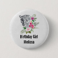 Rapariga de aniversário Linda Cabeça-Leopardo