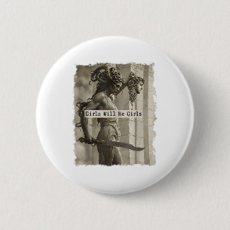 Bóton Redondo 5.08cm Rapariga Será Rapariga Medusa Tanque Top_1