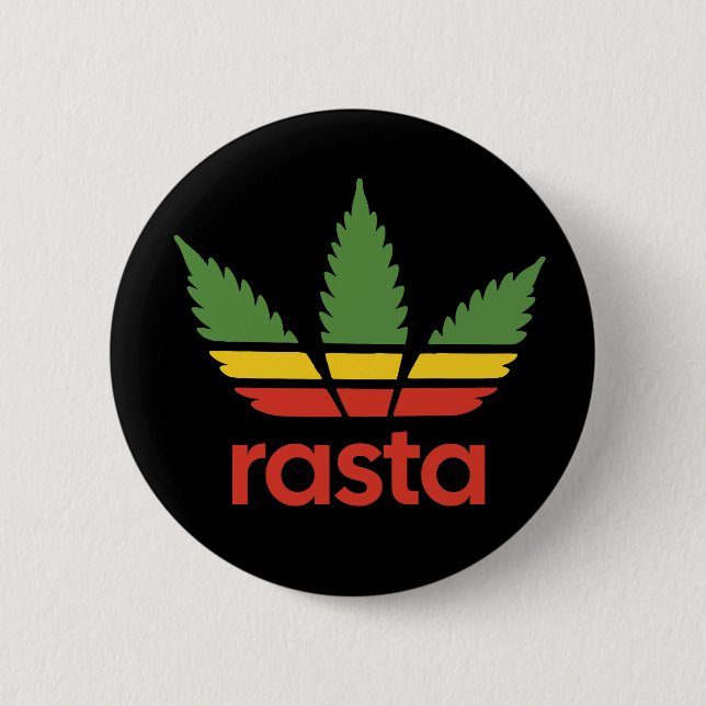 Bóton Redondo 5.08cm Rasta Leaf Pin (Frente)