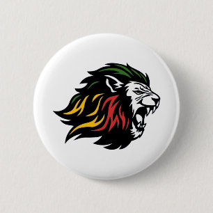Bóton Redondo 5.08cm Rasta Lion