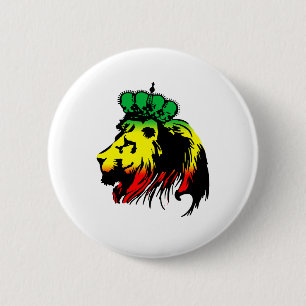 Bóton Redondo 5.08cm Rasta Lion of Judah