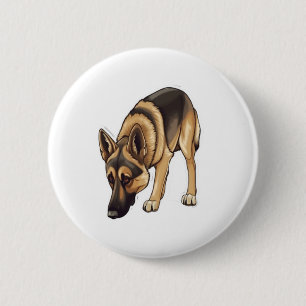 Bóton Redondo 5.08cm Rastreamento de german shepherd
