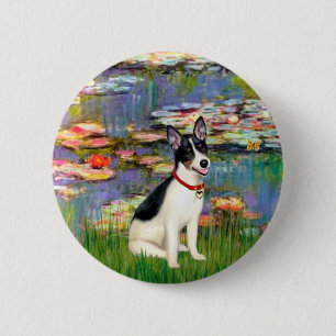 Bóton Redondo 5.08cm Rat Terrier - Lírios 2