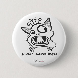 Bóton Redondo 5.08cm Rato de Snod: Um Hoodle muito alarmado