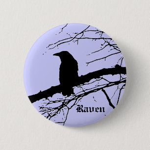 Bóton Redondo 5.08cm Raven na árvore