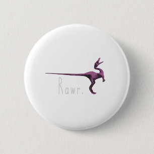 Bóton Redondo 5.08cm Rawr Pink Dinosaur