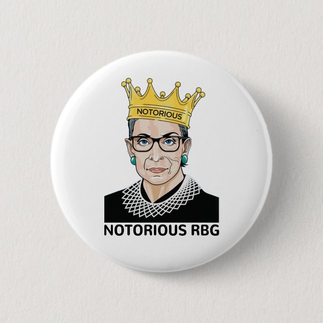 Bóton Redondo 5.08cm RBG BLACK - Ruth Bader Ginsburg (Frente)