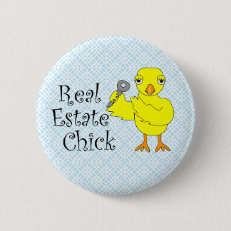 Bóton Redondo 5.08cm Real Estate Chick Ornament