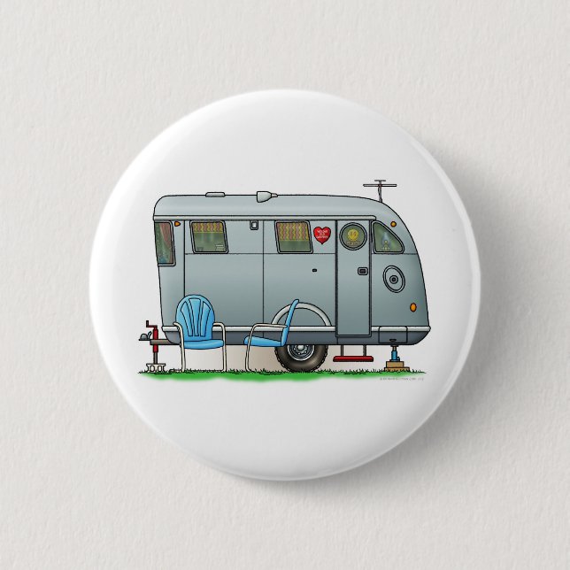 Bóton Redondo 5.08cm Reboque de campista espartano rv (Frente)