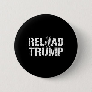Bóton Redondo 5.08cm Recarregar Veterano de Trump Para Trump
