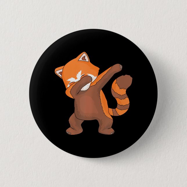 Bóton Redondo 5.08cm Red Panda Dabbing Dab para pavimentação ao vivo I (Frente)