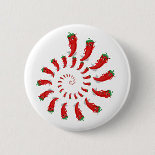Bóton Redondo 5.08cm Red Pepper Diva Spiral