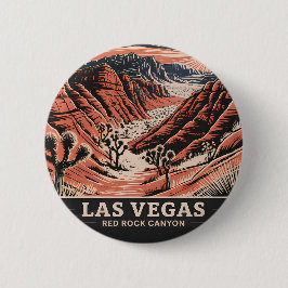 Bóton Redondo 5.08cm Red Rock Canyon Las Vegas Viagens vintage retrô WP