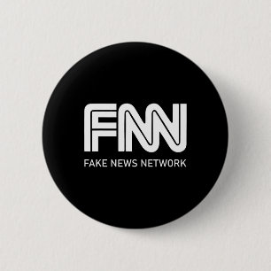 Bóton Redondo 5.08cm Rede de Notícias Falsas Fnn Trump