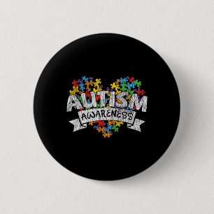 Bóton Redondo 5.08cm Rede Nacional de Autismo Mês de Crianças Autistas 