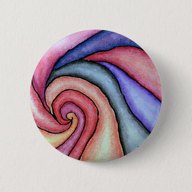 Bóton Redondo 5.08cm Redemoinho de Aquarela (Frente)