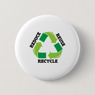 Bóton Redondo 5.08cm Reduzir a reutilização do Reciclar Mãe Natureza Ad