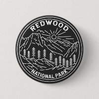 Redwood National Park California Vintage Monoline