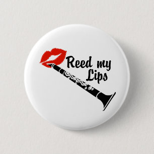 Bóton Redondo 5.08cm Reed My Lábios Clarinet
