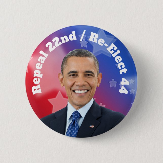 Bóton Redondo 5.08cm Reeleger o Presidente Obama (Frente)
