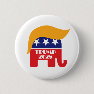 Bóton Redondo 5.08cm Reeleger o Presidente Trump 2028 3º Mandato