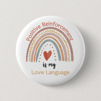 Bóton Redondo 5.08cm Reforço Positivo Boho é minha Linguagem do Amor