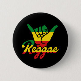 Bóton Redondo 5.08cm Reggae Shaka Mãos com cores reggae