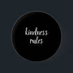 Bóton Redondo 5.08cm Regras de gentileza branco preto<br><div class="desc">Texto branco que diz "regras de gentileza" sobre fundo negro</div>